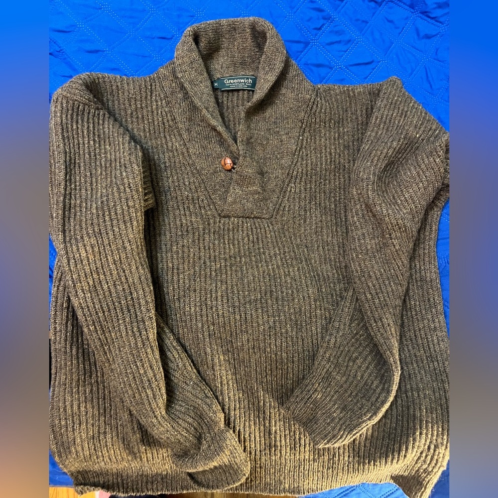 Just in men’s Greenwich Shetland wool sweater